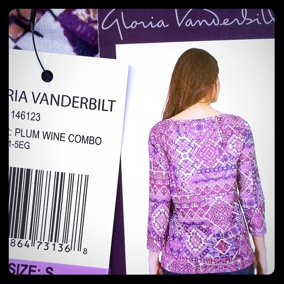 blouse floral Gloria Vanderbilt - Picture 4 of 8